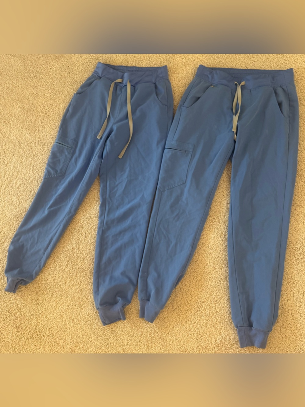 Figs high waisted Zamora jogger bundle in ceil blue size xs
